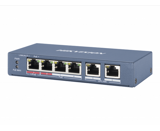 DS-3E0106HP-E Hikvision PoE-коммутатор, фото  DS-3E0106HP-E Hikvision PoE-коммутатор, фото [no] | domofonn.ru