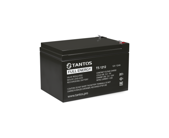 Аккумулятор 12В 12 А∙ч (TS 1212) Tantos, фото  Аккумулятор 12В 12 А∙ч (TS 1212) Tantos, фото [no] | domofonn.ru