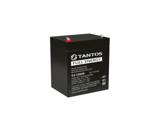 Аккумулятор 12В 4.5 А∙ч (TS 12045) Tantos, фото  Аккумулятор 12В 4.5 А∙ч (TS 12045) Tantos, фото [no] | domofonn.ru
