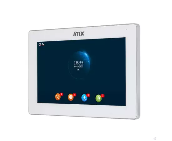 AT-I-M721F/IW White ATIX Цветной WIFI домофон, фото  AT-I-M721F/IW White ATIX Цветной WIFI домофон, фото [no] | domofonn.ru