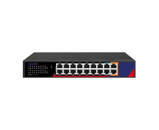 TR-NS1118-240-16POE TRASSIR PoE-коммутатор, фото  TR-NS1118-240-16POE TRASSIR PoE-коммутатор, фото [no] | domofonn.ru