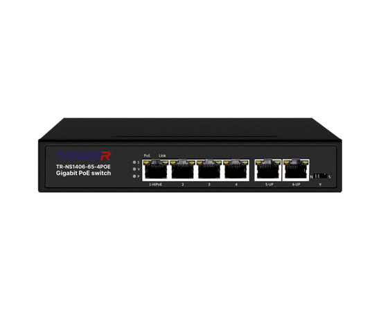 TR-NS1406-65-4POE TRASSIR PoE-коммутатор, фото  TR-NS1406-65-4POE TRASSIR PoE-коммутатор, фото [no] | domofonn.ru