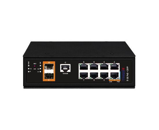 TR-NS25102S-300-8POE  TRASSIR PoE-коммутатор, фото  TR-NS25102S-300-8POE  TRASSIR PoE-коммутатор, фото [no] | domofonn.ru